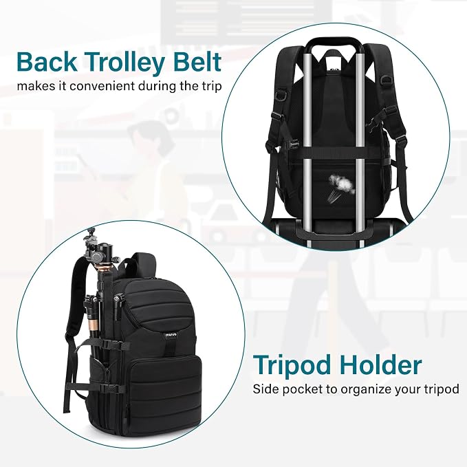 MOSISO Camera Backpack, DSLR/SLR/Mirrorless Camera Bag, Top Quick Access - Image 7