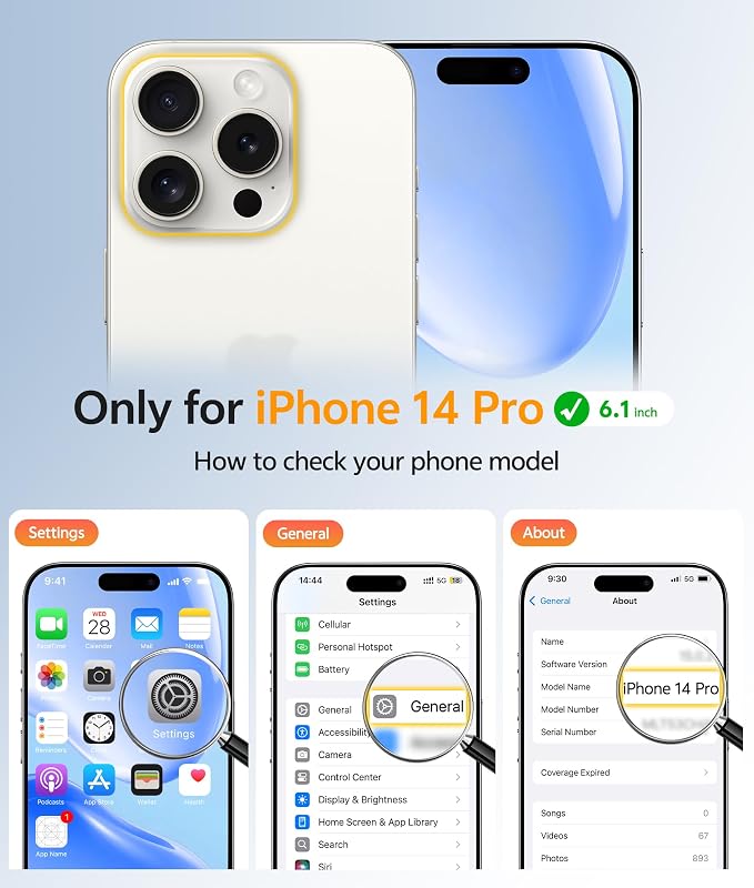 FNTCASE for iPhone 14 Pro Case: Translucent Matte Cases - Image 2