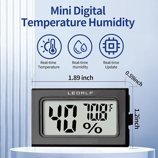 Humidity Meter Hygrometer Room Thermometer Indoor Digital Temperature and - Image 2