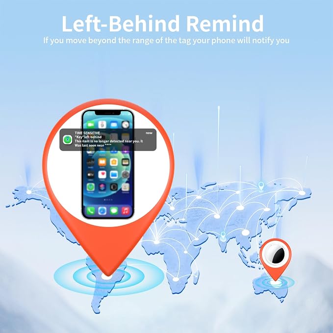 2 Pack Tracker Tags Pair with Apple Find My Bluetooth Air Smart Tags Key Finder - Image 6