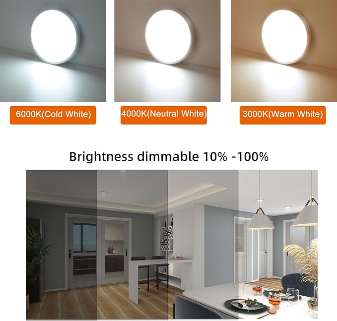 12 Inch Motion Sensor LED Ceiling Light Wired, Closet Lights Motion Activated - Image 5