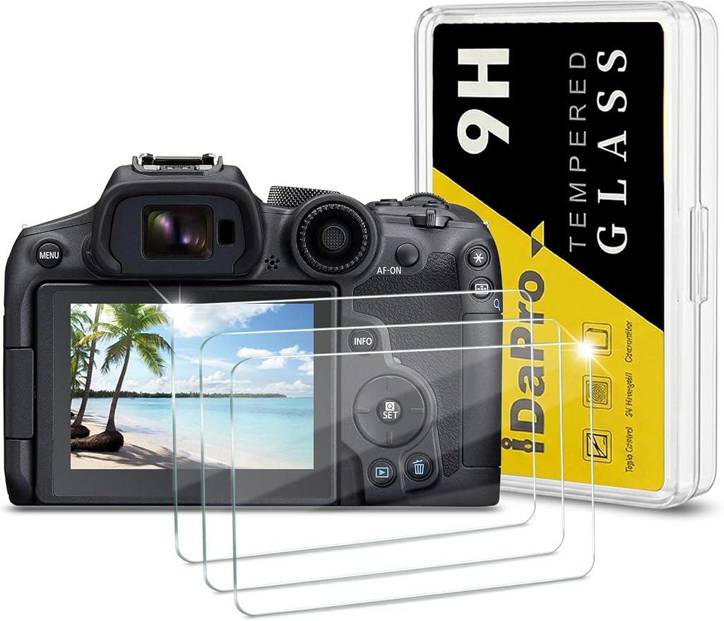 iDaPro Screen Protector for Canon EOS R7 Tempered Glass Scratch resistance Easy by ScreenProtectorExpert