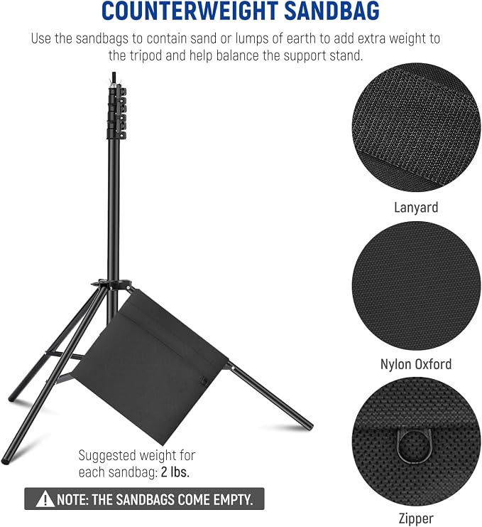NEEWER 8.5x10ft Adjustable Backdrop Stand Kit, Photography Background Support - Image 9