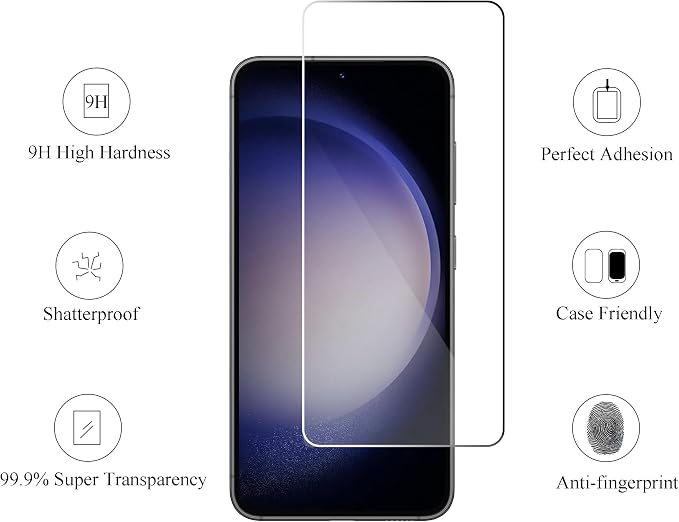Ailun Screen Protector for Galaxy S23 FE 3Pack + 3Pack Camera Lens Tempered - Image 2