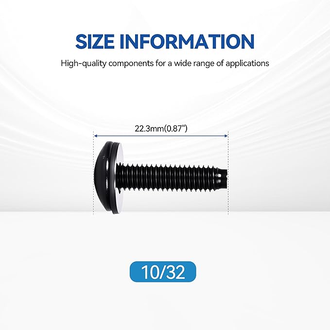30-Pack Rack Screws 10/32 with Nylon Washers - Image 2
