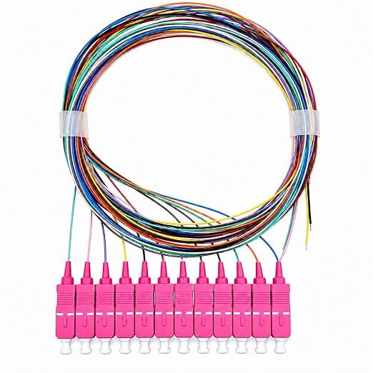 Elfcam® - 12 Fibre SC/UPC OM4 Multimode 50/125um Unclad Colour Coded Optical by Fibersolutionspecialist