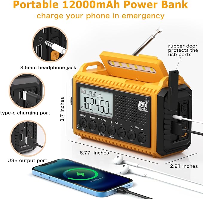 Eoxsmile Emergency Radio 12000mAh - Image 4