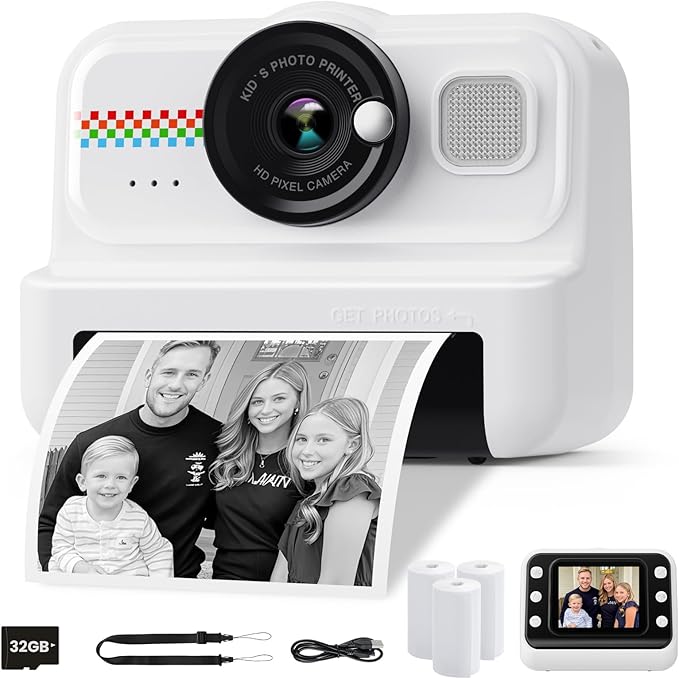 HiMont Kids Instant Print Camera, 1080P HD Kids Camera Instant Print by HiMont
