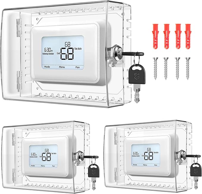 Gedreew 3 PCS Large Thermostat Lock Box Cover by Makethingseasier%EF%BC%81