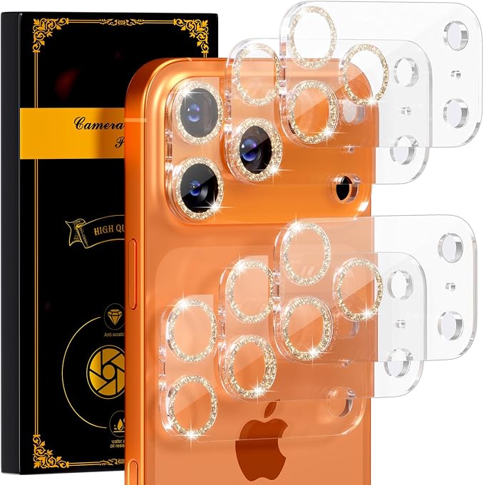 for 6 Pack iPhone 17 Pro Camera Lens Protector 9H Tempered Glass Camera Screen by Beuxece