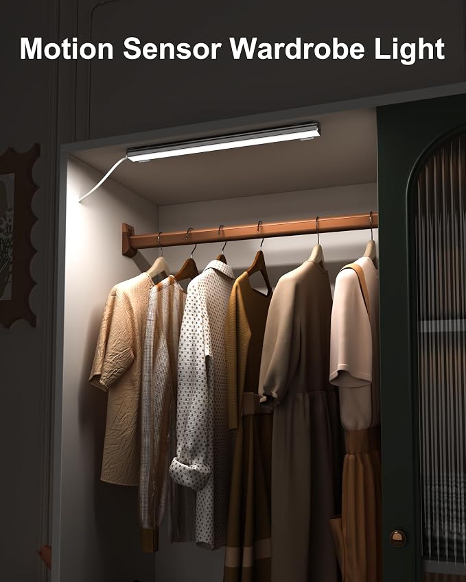 ASOKO Motion Sensor Dimmable Led Under Cabinet Lighting, 12 inches Plug in Led - Image 5