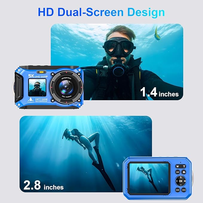5K Underwater Camera 33FT Waterproof Camera - Image 5