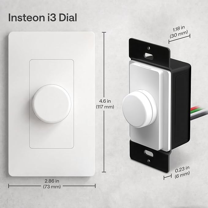 Insteon i3 Dial Smart Dimmer Light Switch, Smart Home and Electronics Rotary - Image 3