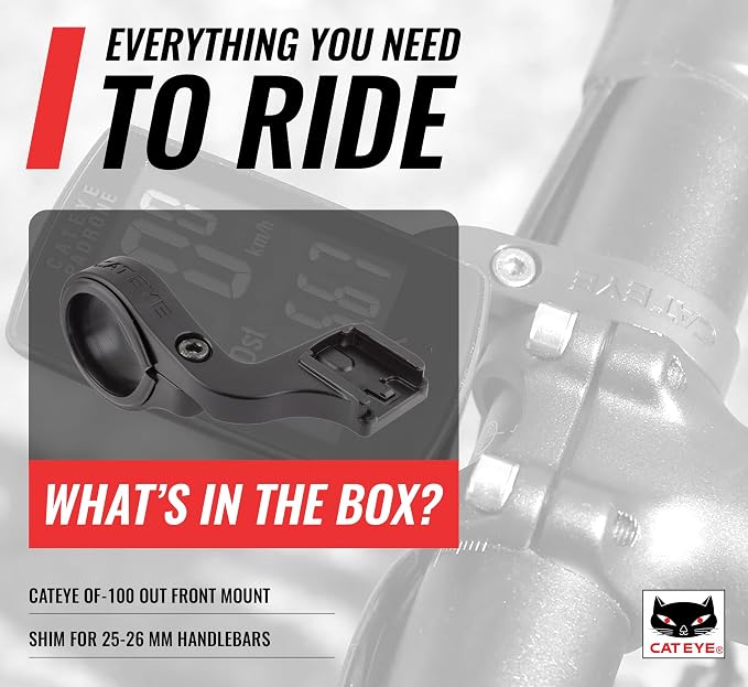 CATEYE OF-100 Out Front Bike Computer Bracket – Bolt-on Mount, Positions - Image 7