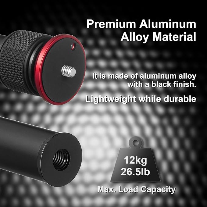 MINIFOCUS Tripod Extension, 2 Section Center Columns, 23.4" Alloy Aluminum - Image 6