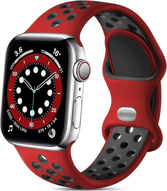 Lerobo Band for iWatch Band 41mm 40mm 42mm 38mm, Soft Silicone Sport Breathable by Lerobo