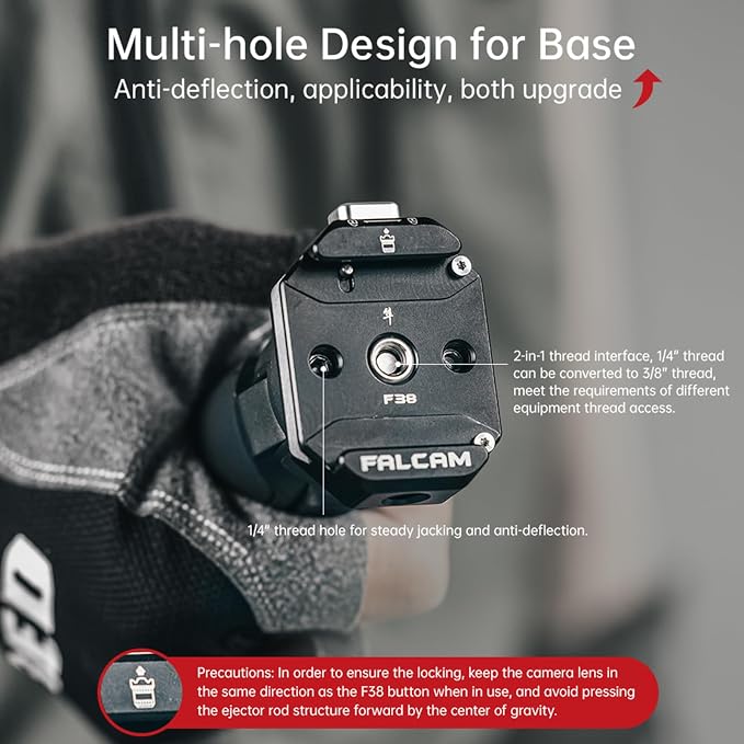 Falcam F38 Multi-Hole Quick Release Plate Kit, 38mm Aluminum QR System - Image 4