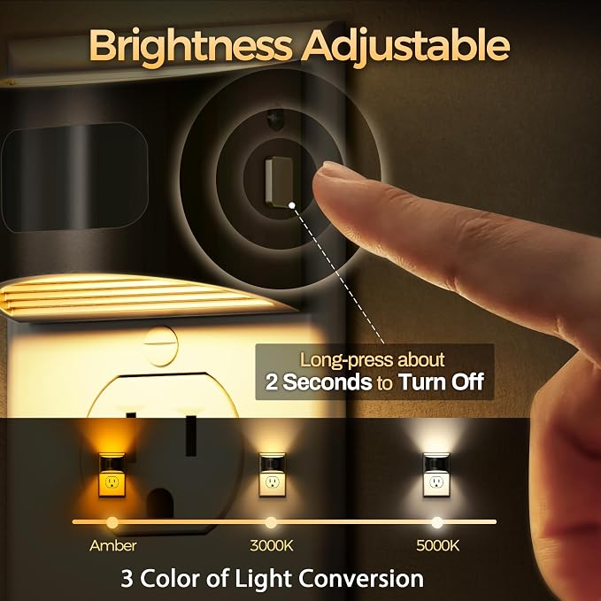 DORESshop LED Night Light, Night Lights Plug into Wall, 3 Color Temperatures - Image 2