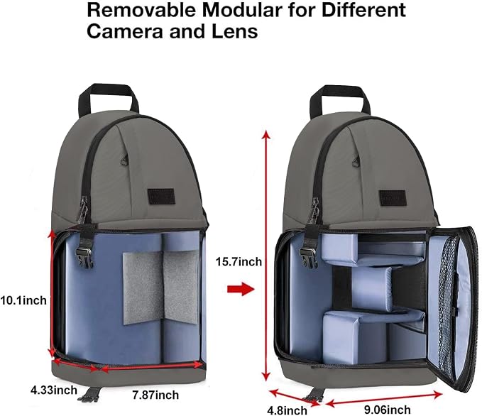 MOSISO Camera Sling Bag, DSLR/SLR/Mirrorless Camera Case Shockproof Photography - Image 5