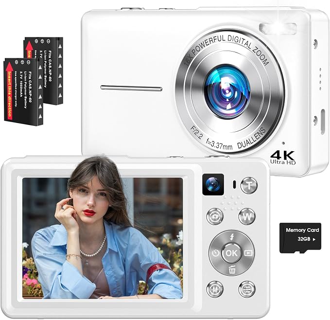 4K Digital Camera, 64MP Autofocus Vlogging Camera by Unknown