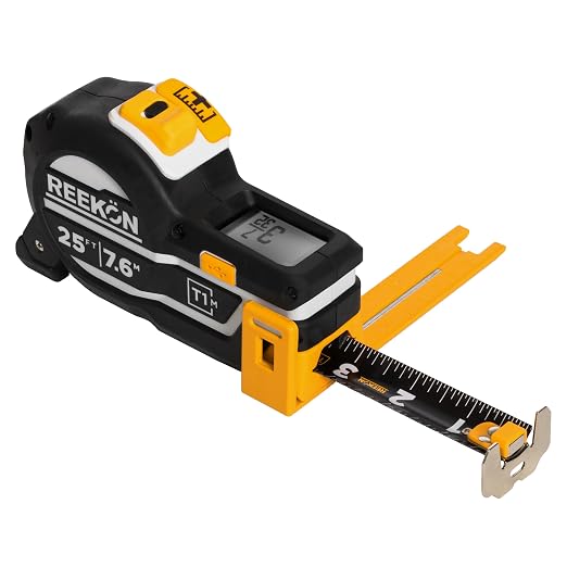 REEKON T1M Utility Digital Tape Measure 25 ft – Bluetooth Smart Measuring Tool by REEKON