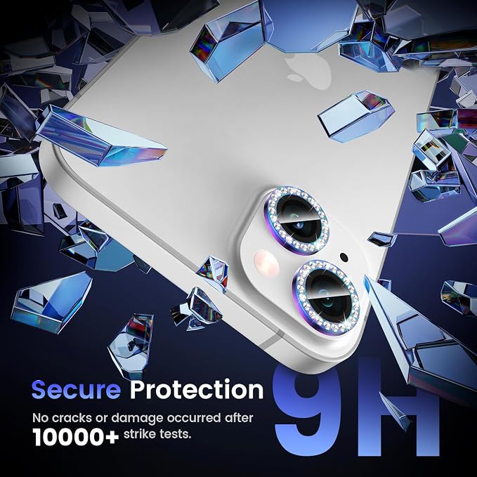 Tensea for iPhone 14 / iPhone 14 Plus Camera Lens Protector, 9H Tempered Glass - Image 4