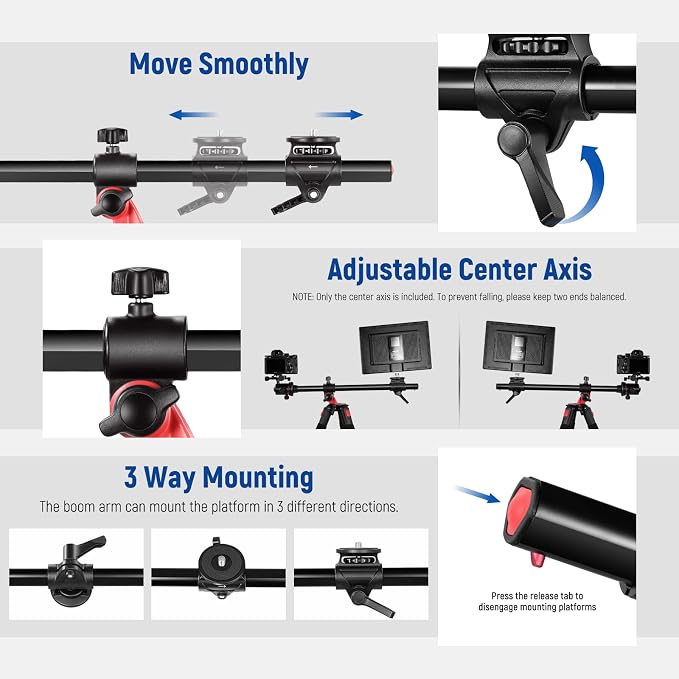 NEEWER 73.6" Horizontal Tripod - Image 4