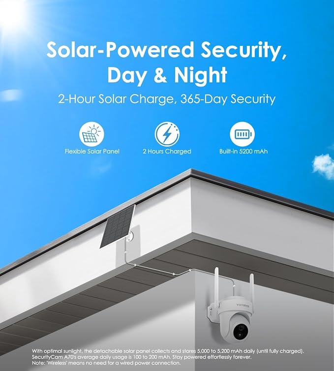 4K Security Cameras Wireless Outdoor, No Subscription, Solar-Powered Home - Image 5