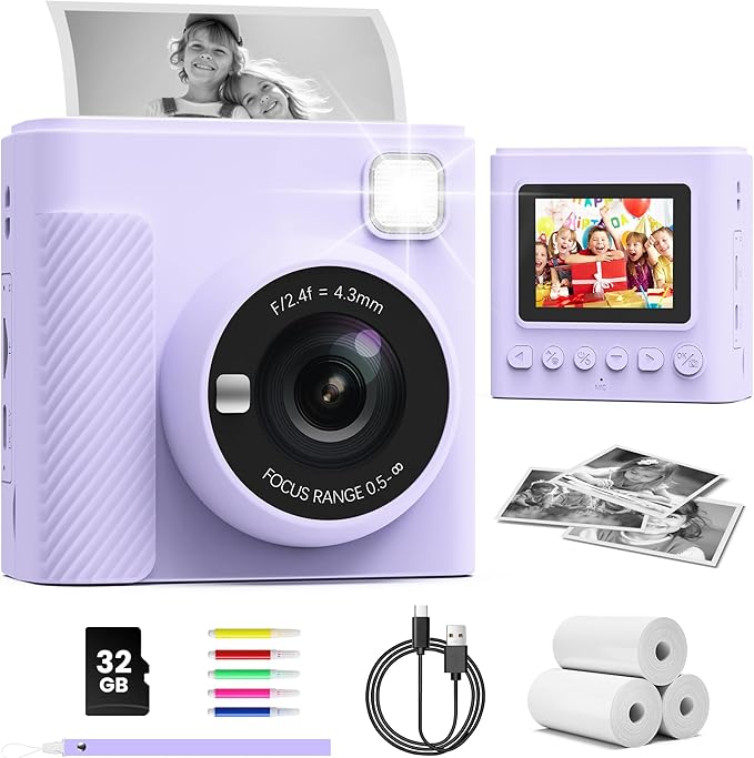 TIATUA Kids Instant Print Camera, Christmas Birthday Gifts by SpecializeinKidsCameraToys