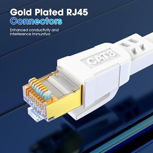 Cat 8 Ethernet Cable 60 ft, Heavy Duty High Speed Cat8 LAN Network Cable - Image 4