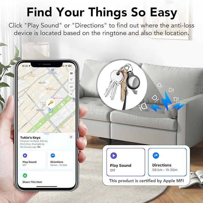 2026 New Air Tracker Tags-4 Pack, Tukio Bluetooth Tracker - Image 2