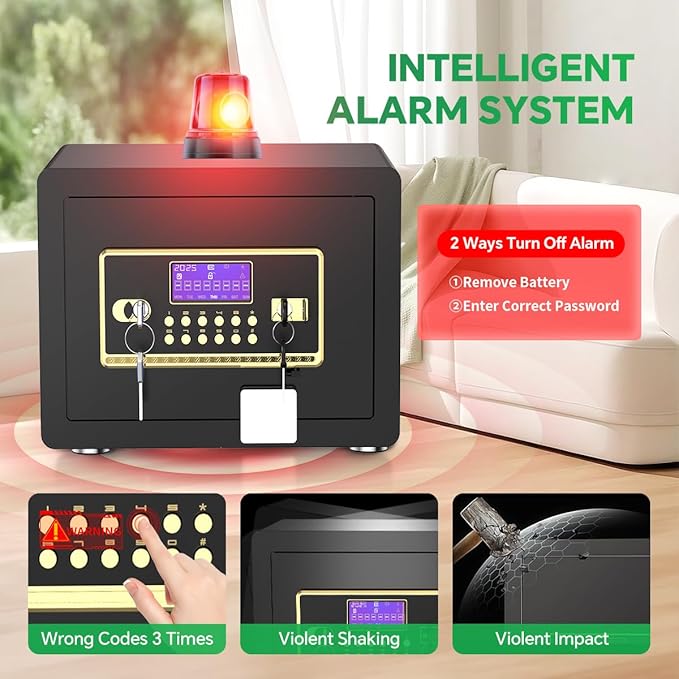 Safe Box with Digital Keypad & Alarm System - Image 4