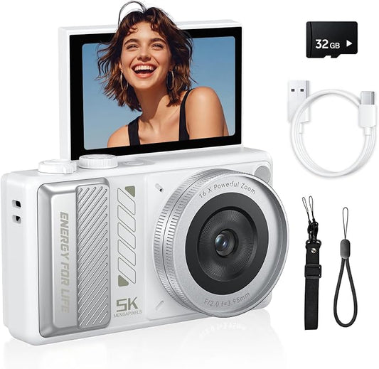 5K Digital Camera for Photography, 2026 Latest 80MP Autofocus WiFi Vlogging by Unknown