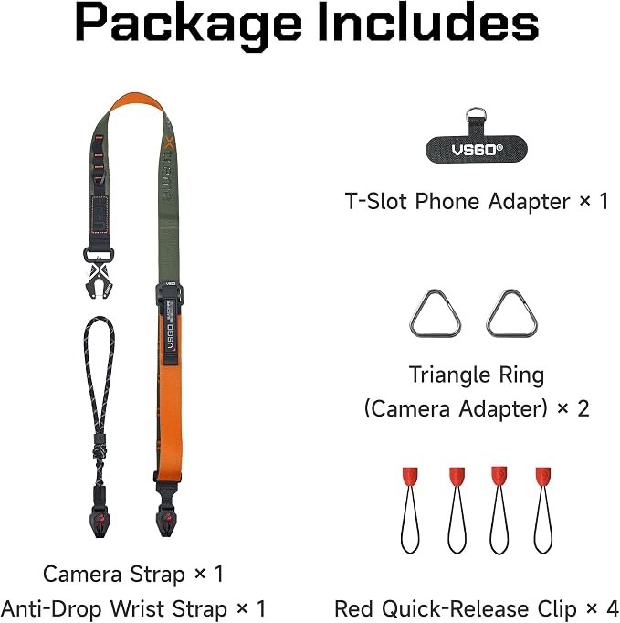 VSGO Urban Camera Strap – Quick Release, Anti-Twist, Comfortable Nylon Sling - Image 3