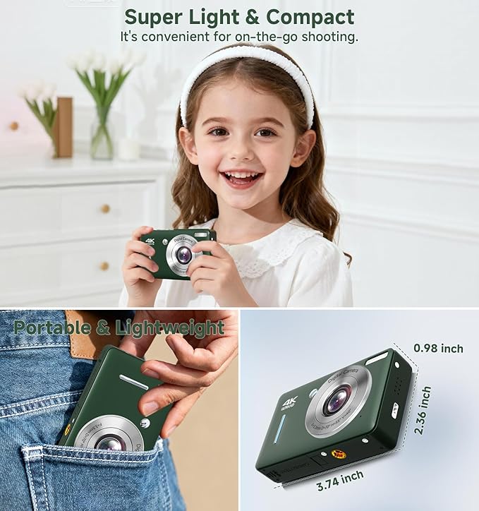 Digital Camera, 44MP FHD 1080P Point and Shoot Digital Camera - Image 6
