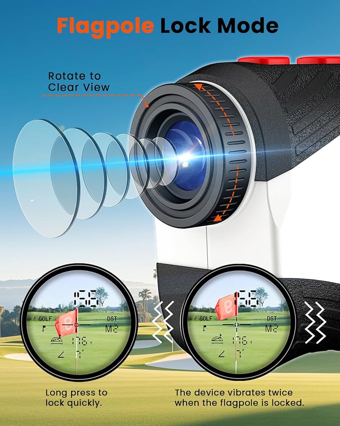 Golf Rangefinder with Slope, 1200 Yards Laser Range Finder Golfing, 7X - Image 4