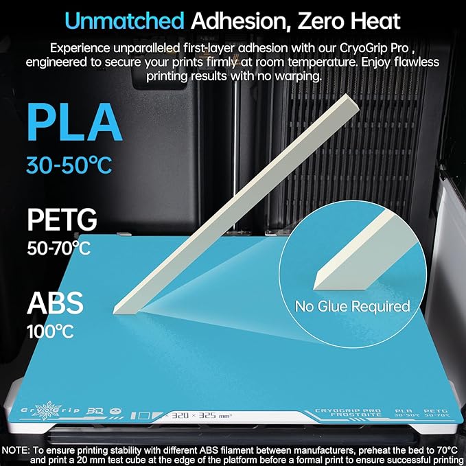 BIQU CryoGrip Pro Frostbite for Bambu-Lab H2D/H2S 3D Printer 355x346mm Cold - Image 2