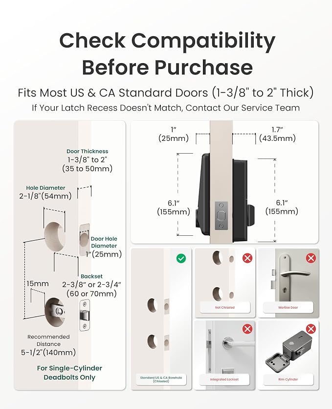 DESLOC Smart Lock D110 Plus, WiFi Fingerprint Smart Front Door Lock - Image 7