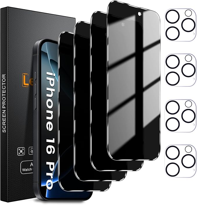 Lesakit 4+4 Pack Privacy Screen Protector by Lesakit
