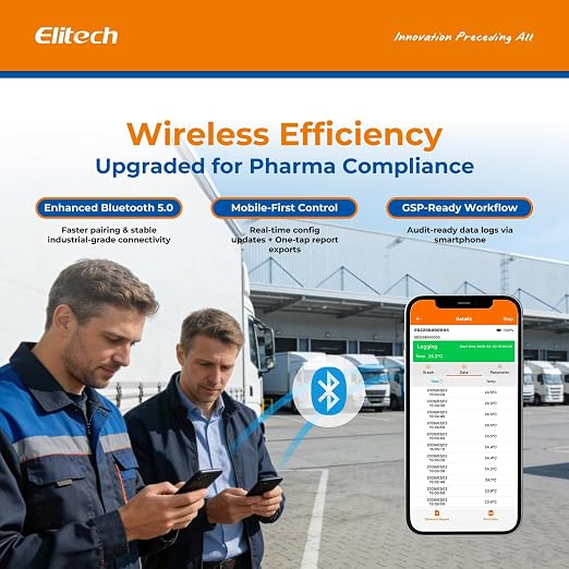 Elitech Bluetooth Data Logger FDA Standards, Temperature Humidity External Probe - Image 3