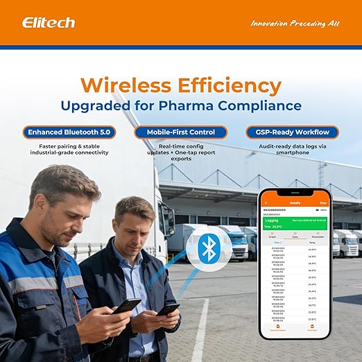 Elitech Bluetooth Temperature Data Logger FDA Standards, - Image 4