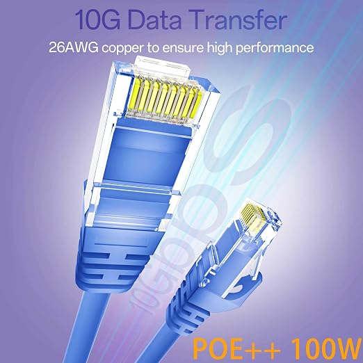 Cat 6 Ethernet Cable 7FT 10Pack, Cat6 Ethernet Patch Cable 10Gbps, High-Speed - Image 2