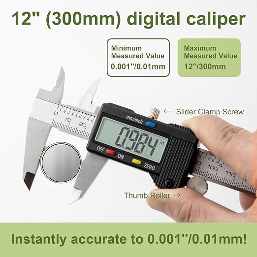 Digital Caliper 0-12" Measuring Tool - Image 2