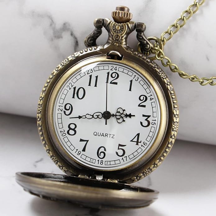 Men's Pocket Watch, Arabic Digital Dial Pocket Watches - Image 3