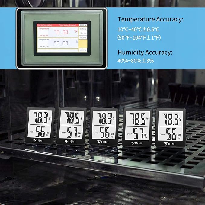 DOQAUS Digital Hygrometer Indoor Thermometer 3 Pack, Room Thermometer - Image 7