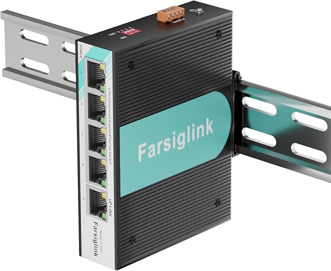 Ethernet Mini Industrial 5-Port Gigabit Switch by Unknown