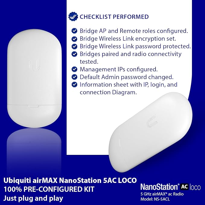 Wireless Bridge LOCO5AC Pre-Configured Bundle of 2, Point to Point Wi-Fi Bridge - Image 6