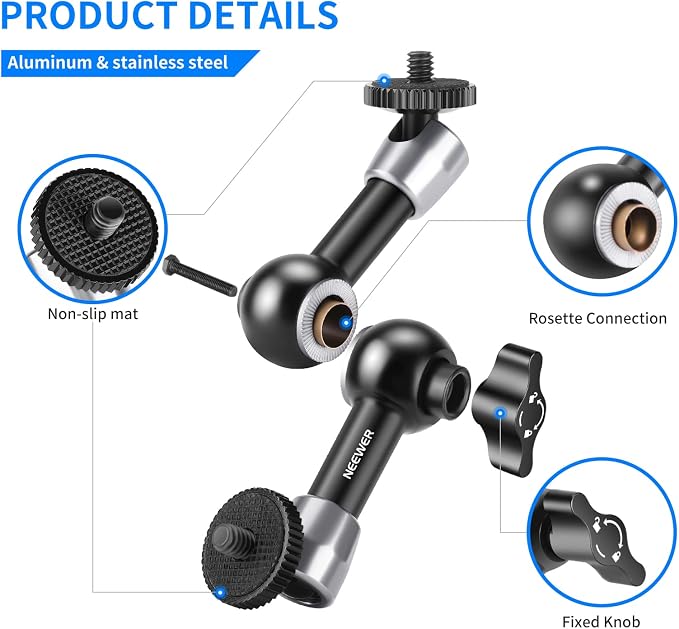 NEEWER 5.9"/15cm Adjustable Friction Magic Arm - Image 4