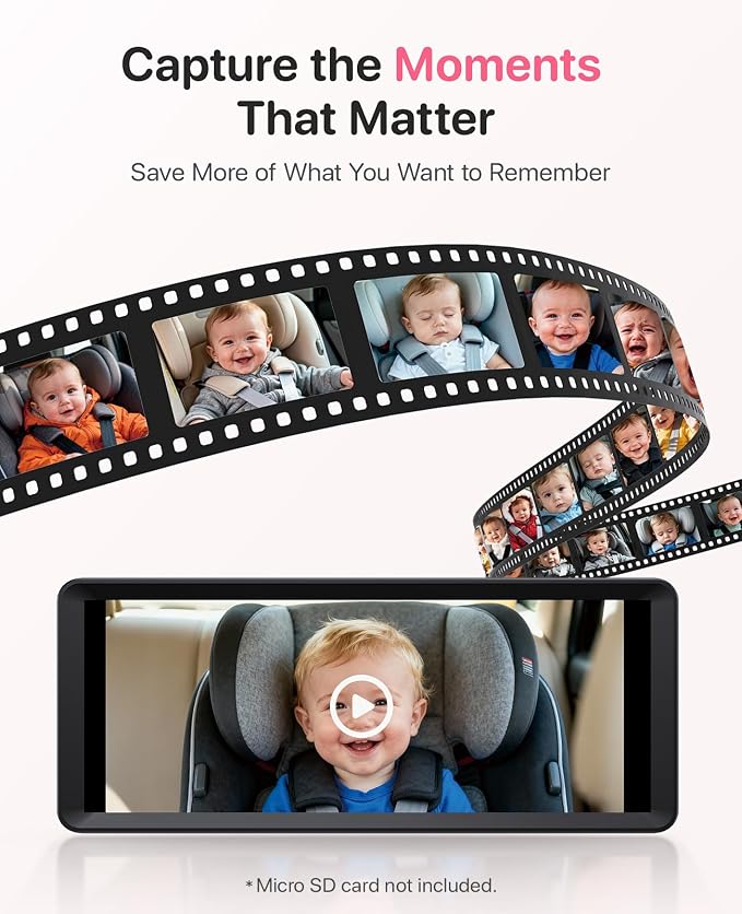 Luckview BM5 MAX 1080P HD Dual Baby Car Camera - Image 3