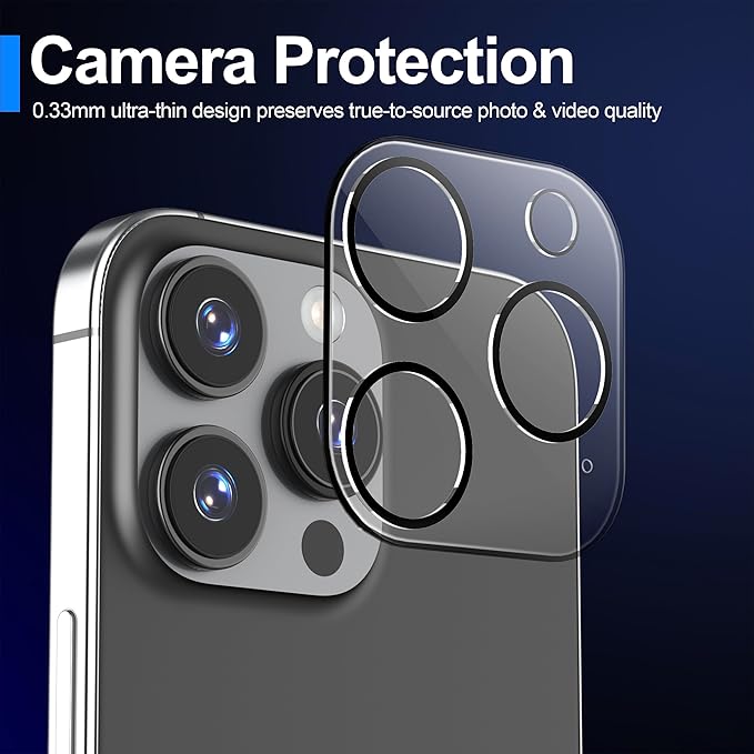 Ailun 3 Pack Screen Protector for iPhone 16 Pro Max + 3 Pack Camera Lens - Image 5